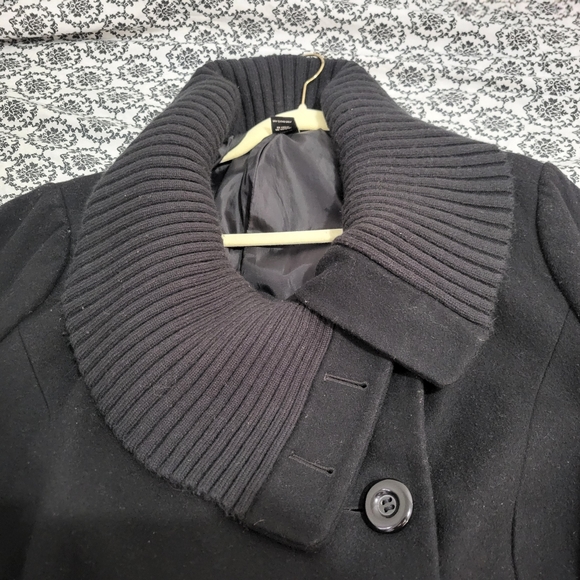 Lane Bryant Jackets & Blazers - Lane Bryant Plus Size Black Wool Coat, size 26-28XL cowel neck